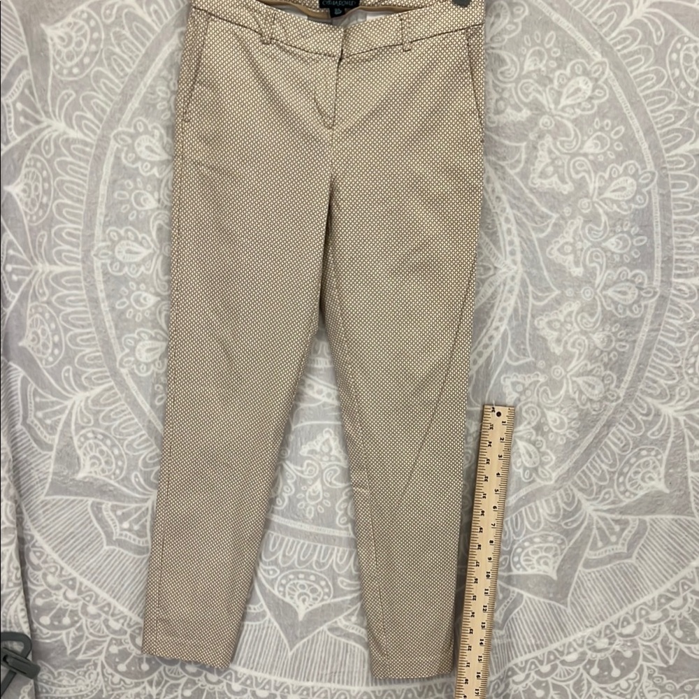 Cynthia Rowley Tan Patterned Pants